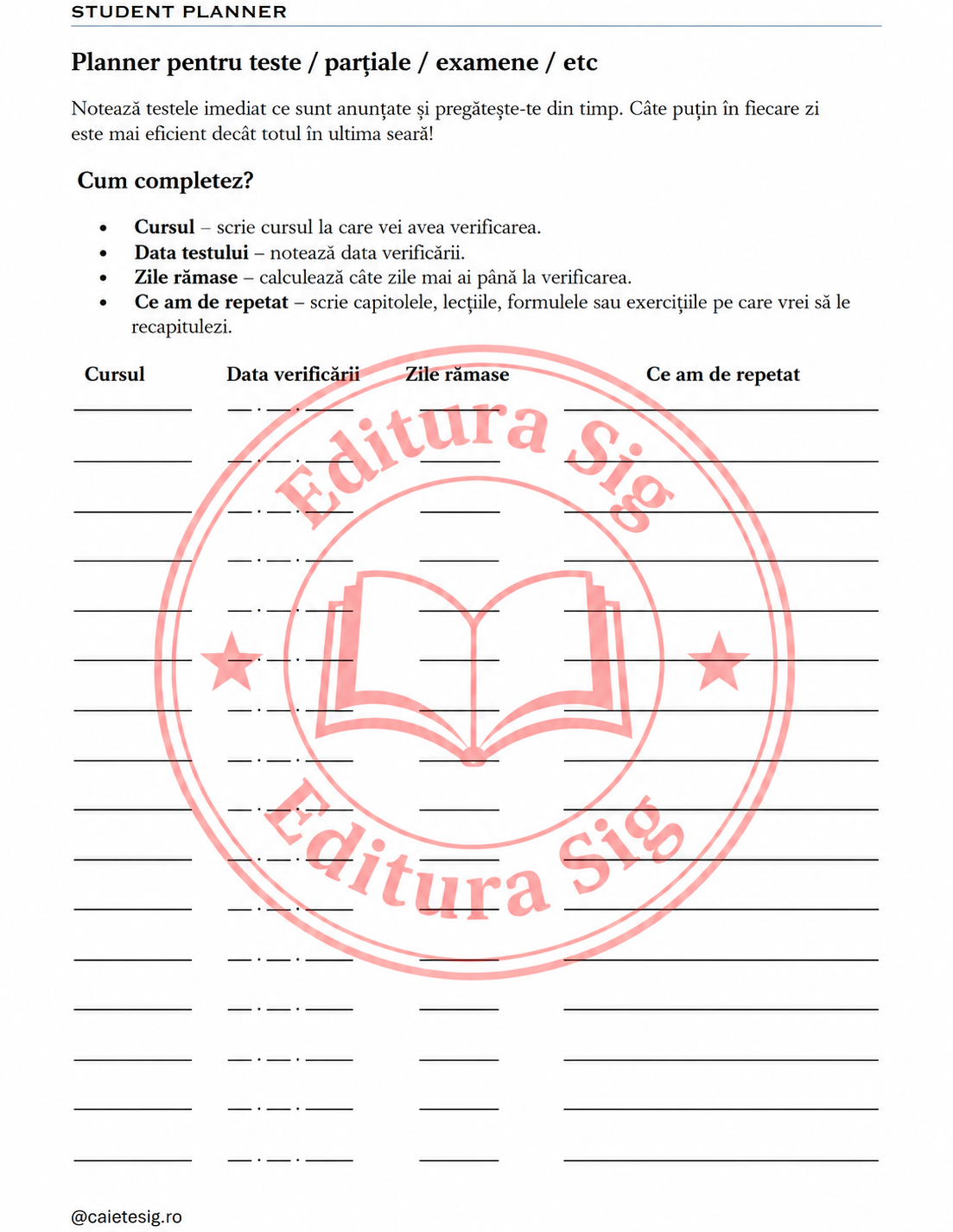 Pachet Complet SIG - 3 Caiete pentru Facultate | Back To Uni 2026