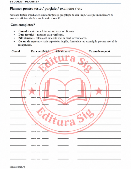 Caiet SIG pentru STUDENȚI