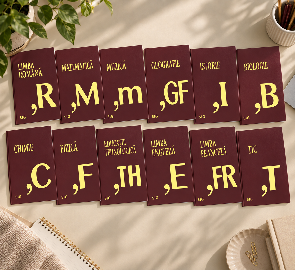 Pachet Complet SIG – 12 Caiete pentru Clasa a 8-a | Back to School 2026